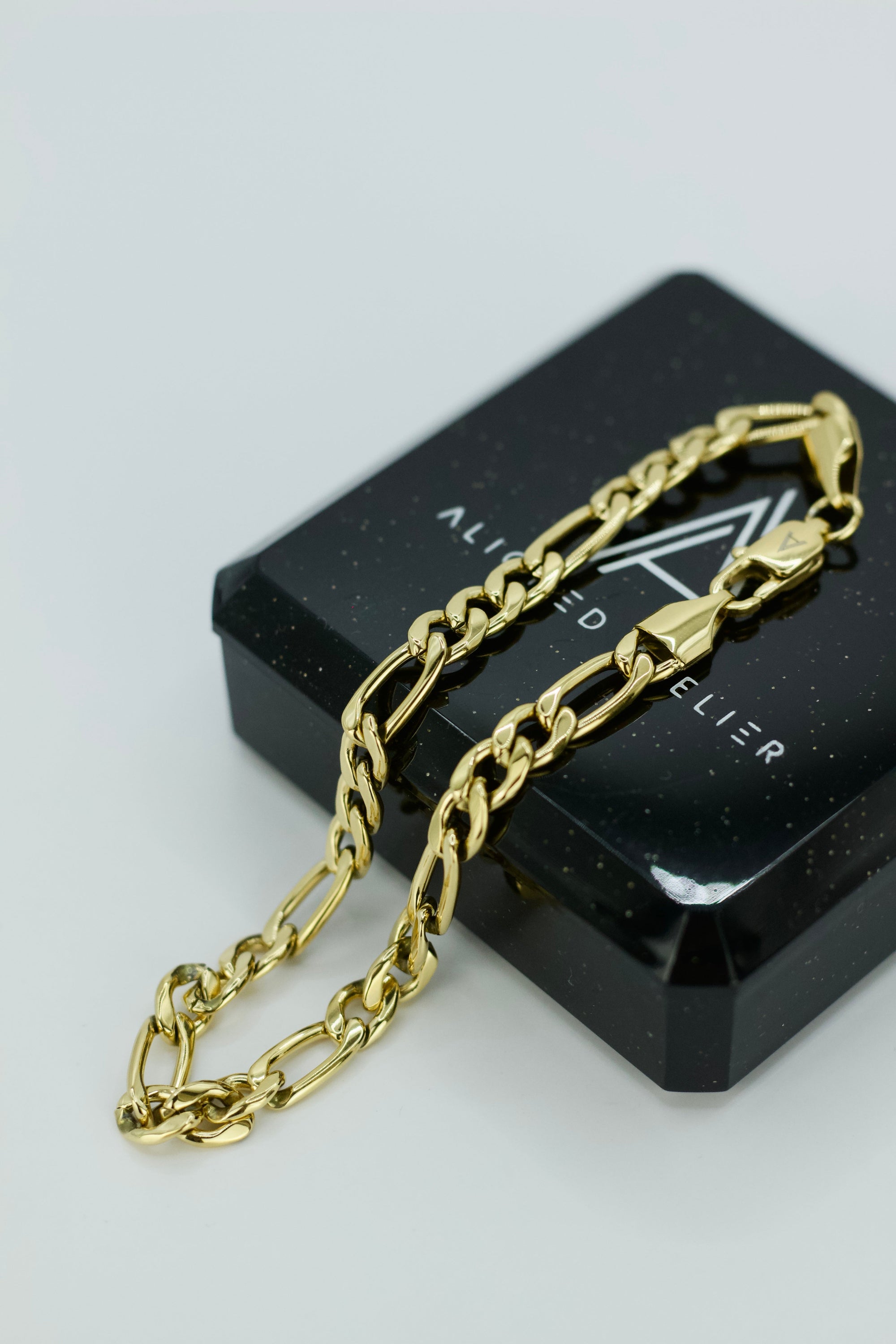 Figaro Armband | Edelstahl 18k Gold | 5.0mm