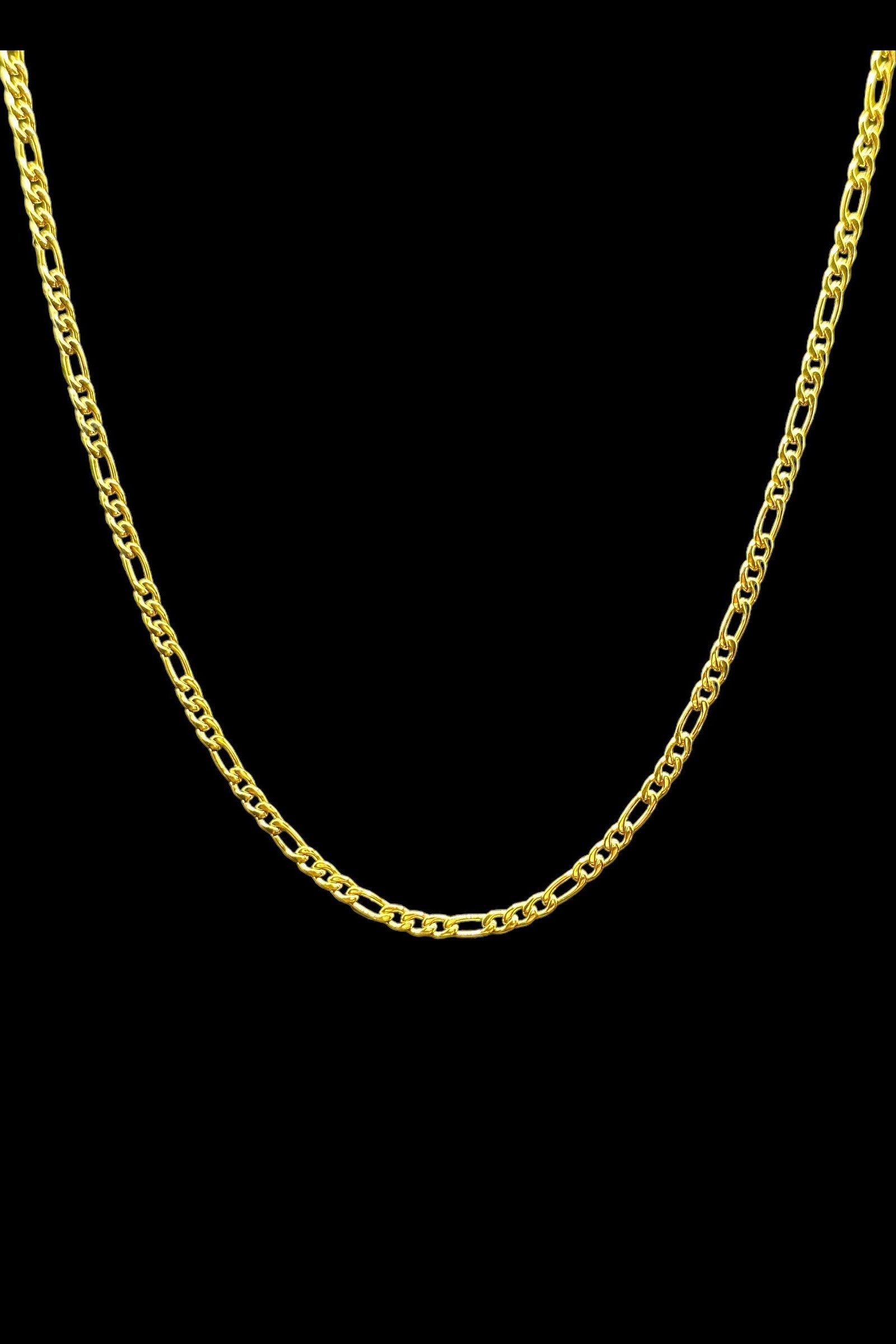 Figarokette | Edelstahl 18k Gold| 3.0mm