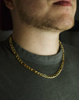 Figarokette | Edelstahl 18k Gold| 7.0mm