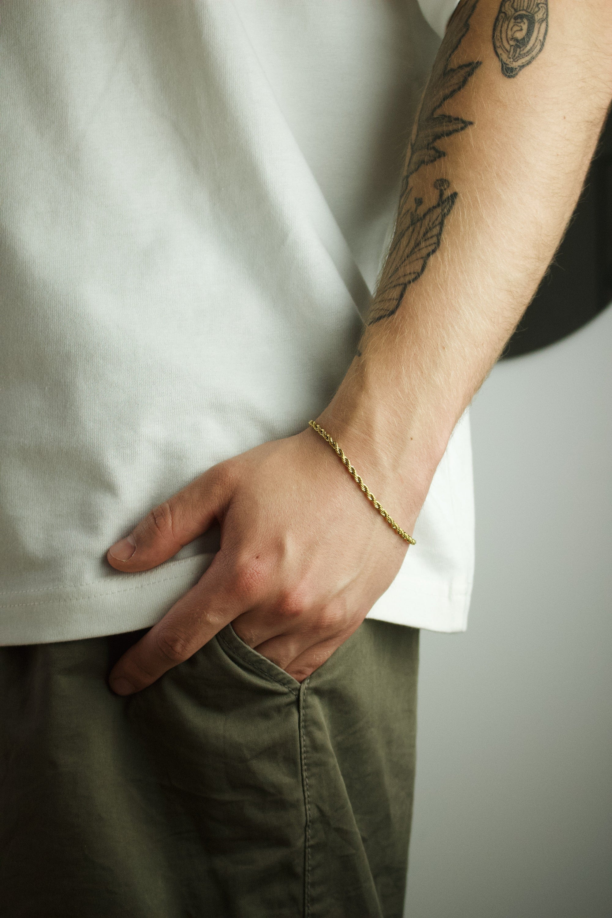 Rope Armband | Edelstahl 18k Gold | 3.0mm