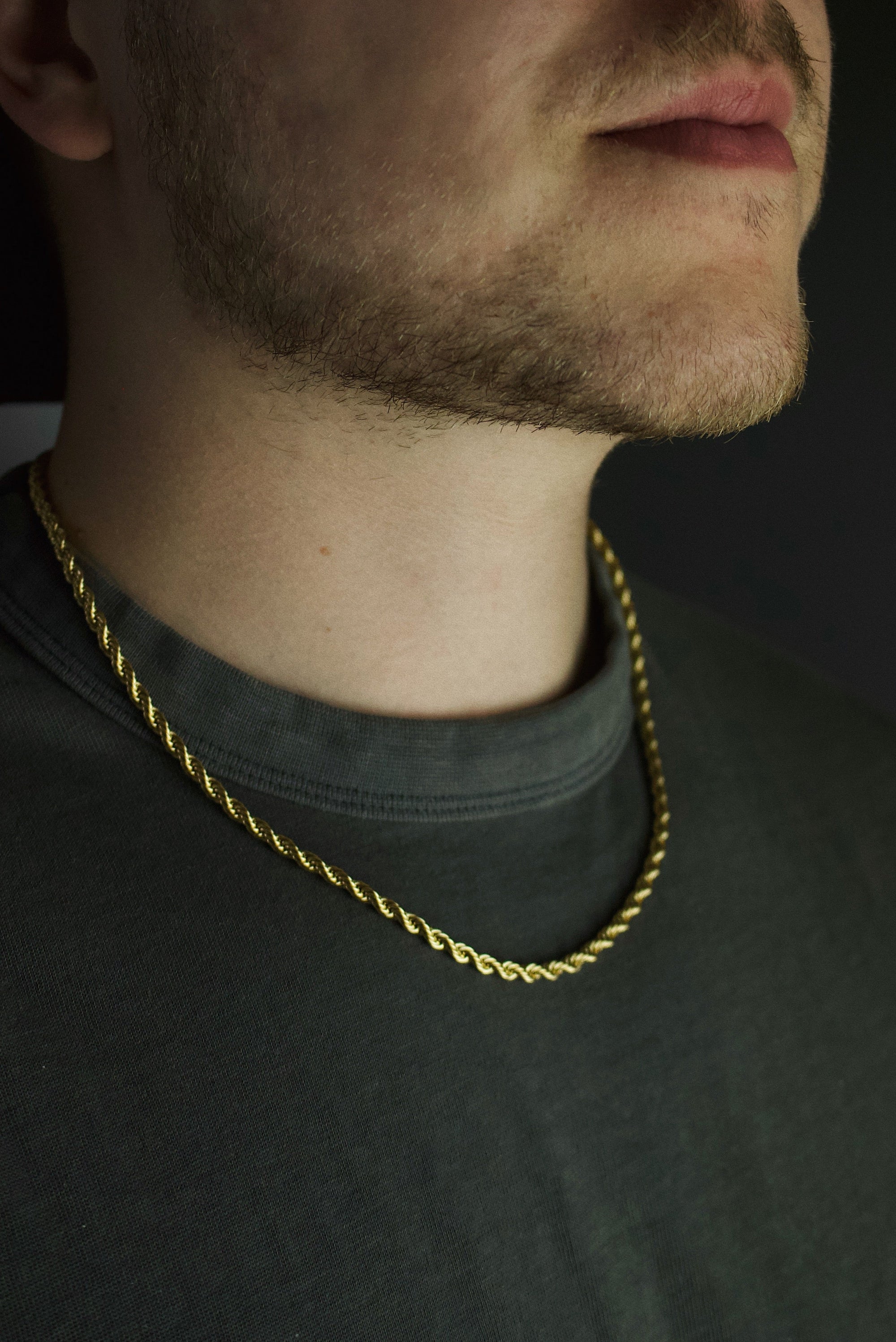 Rope Halskette | Edelstahl 18k Gold | 4.0mm