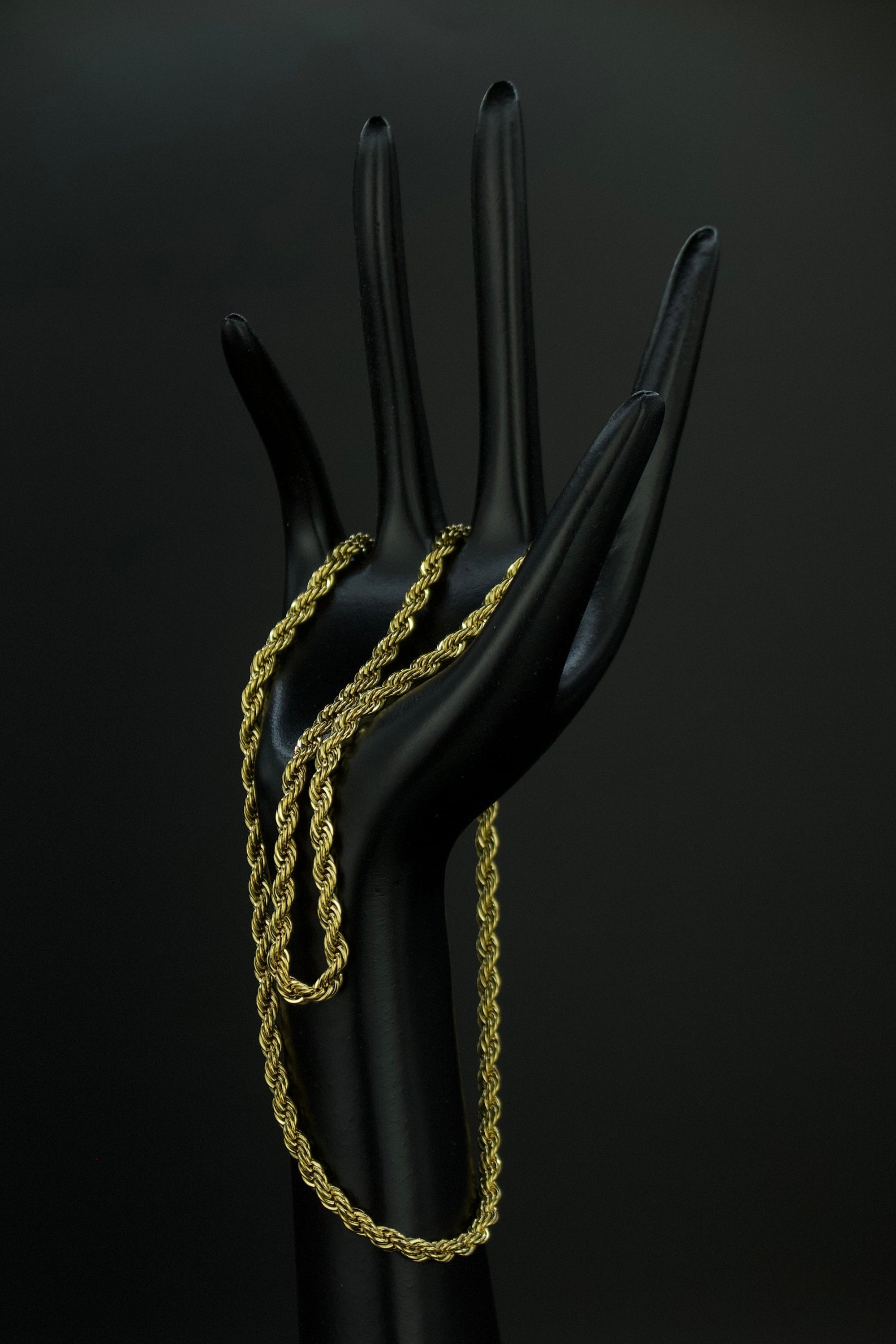 Rope Halskette | Edelstahl 18k Gold | 4.0mm