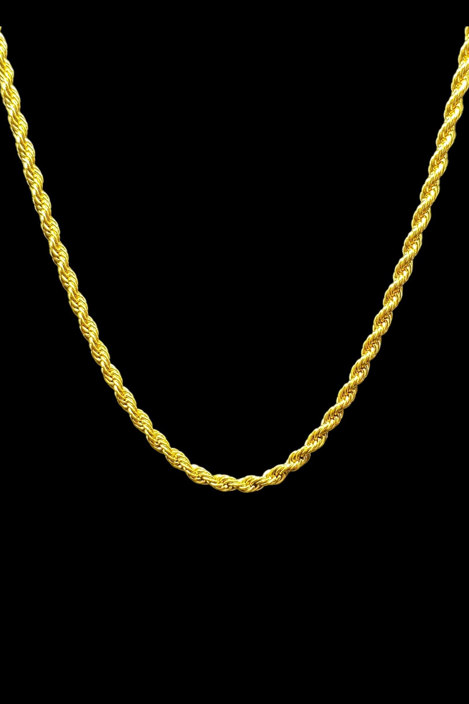 Rope Halskette | Edelstahl 18k Gold | 4.0mm