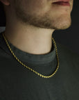 Rope Halskette | Edelstahl 18k Gold | 4.0mm